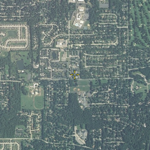 Aerial/Satellite Image of Etz Chaim Sephardic Congregation, IN