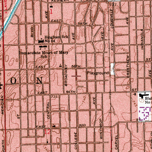 Topographic Map of Christ the Savior Orthodox Church, IN