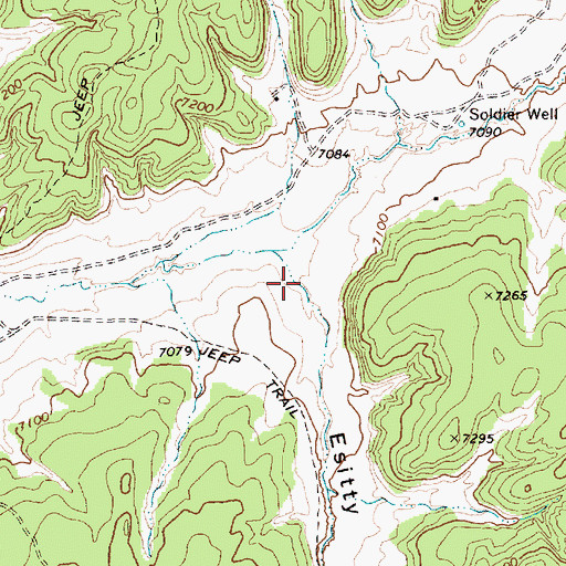 Topographic Map of Esitty Valley, AZ