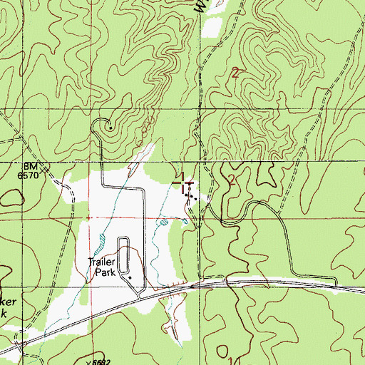 Topographic Map of Aripine Post Office, AZ