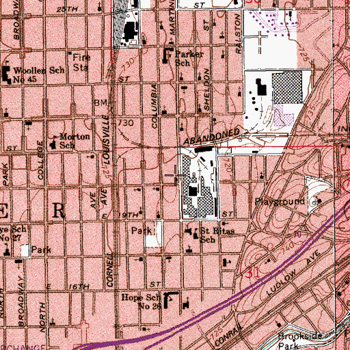 Topographic Map of Mount Lebanon Baptist Church, IN