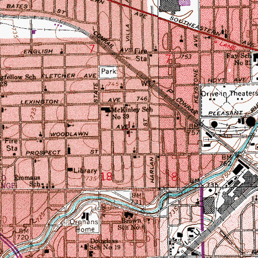 Topographic Map of Grace Regular Baptist Church, IN