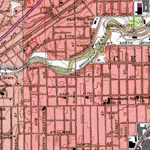 Topographic Map of Philadelphia Independent Apostolic Church, IN