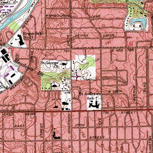 Topographic Map of Christian Tabernacle, IN