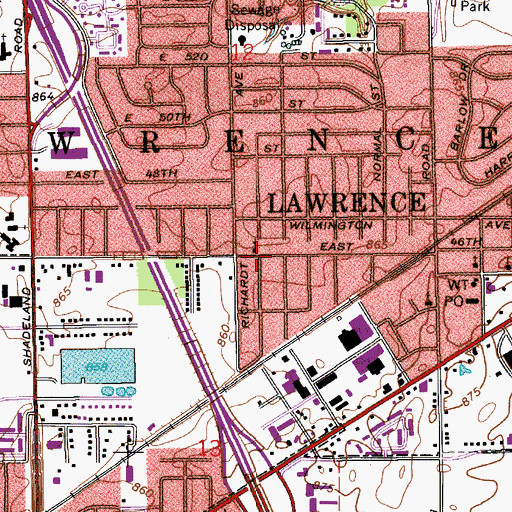 Topographic Map of Zion Hope Independent Baptist Church, IN
