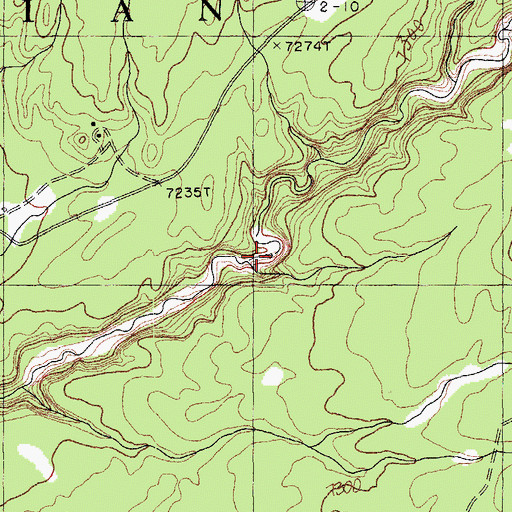 Topographic Map of Tsegito Spring, AZ