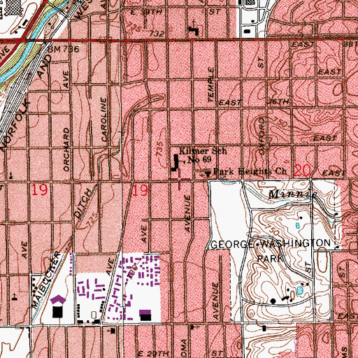 Topographic Map of Jones African Methodist Episcopal Tabernacle, IN