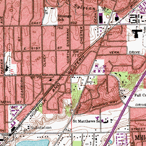Topographic Map of Lutheran Church of the Good Shepherd, IN