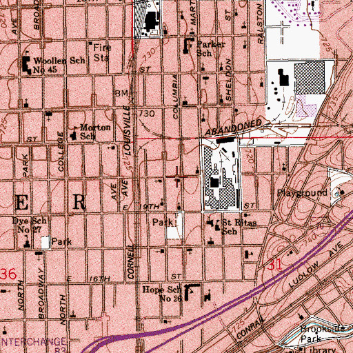 Topographic Map of Church of God in Christ, IN