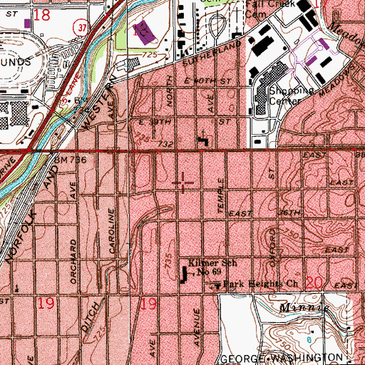 Topographic Map of Church of God in Christ House of Prayer, IN
