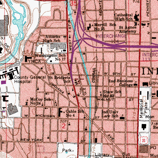 Topographic Map of Refuge Baptist Church, IN