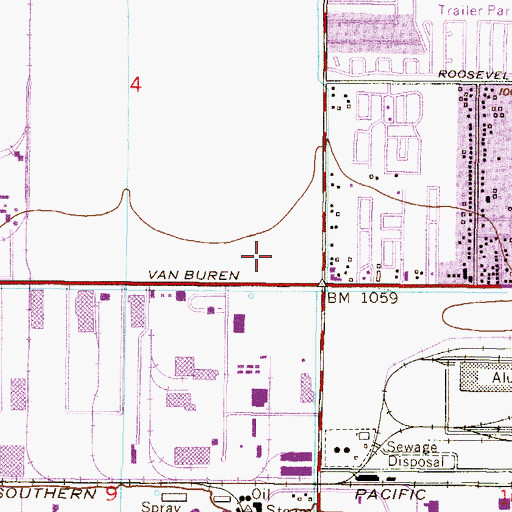 Topographic Map of Canal Five (historical), AZ