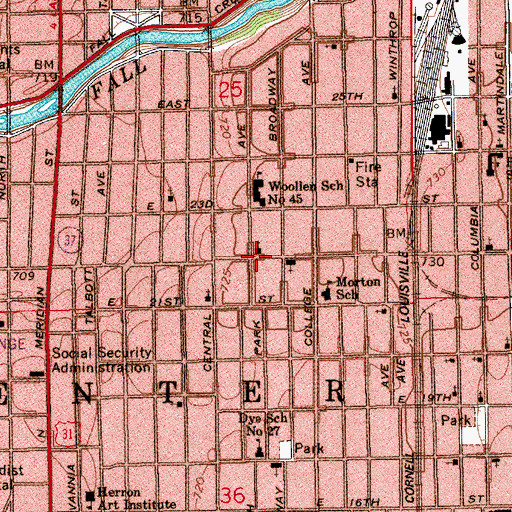 Topographic Map of Good Samaritan Baptist Church, IN