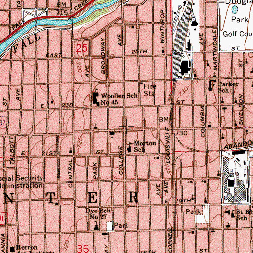 Topographic Map of Faith Baptist Church, IN
