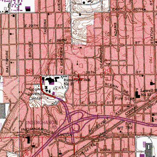 Topographic Map of Good Hope Baptist Church, IN