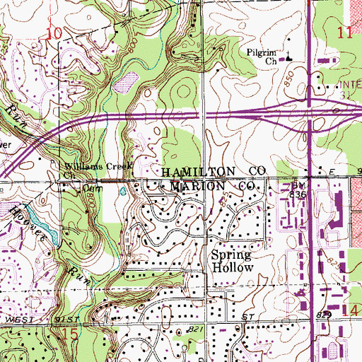 Topographic Map of Northwest Assembly of God Church, IN