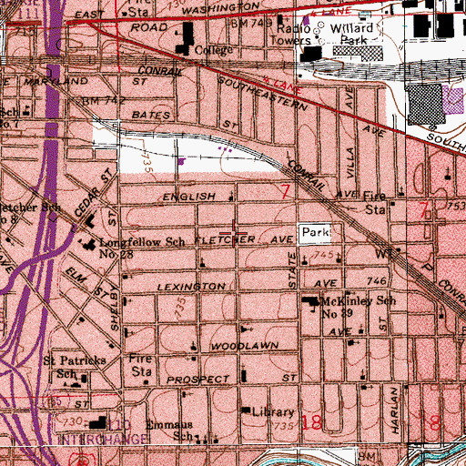 Topographic Map of Fellowship Baptist Church, IN