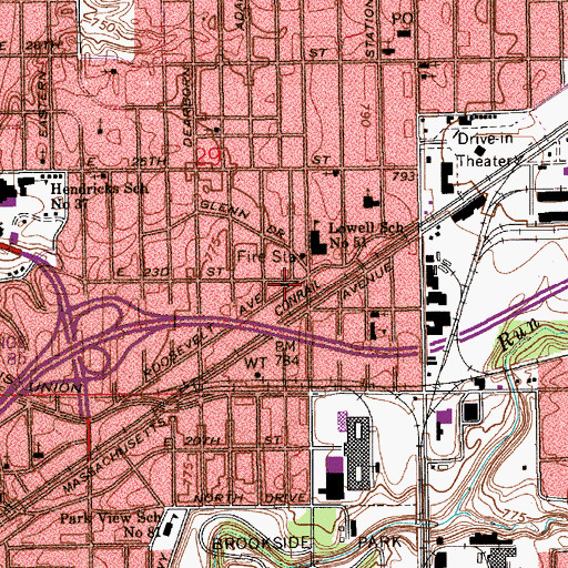 Topographic Map of Mount Pisgah Baptist Church, IN