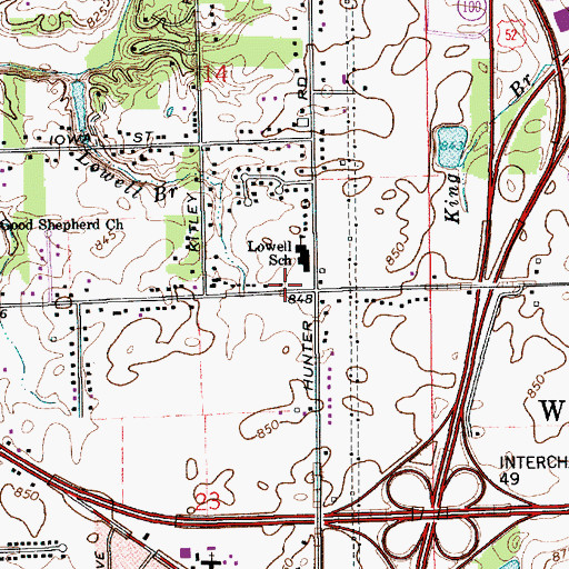 Topographic Map of Judson Baptist Church, IN