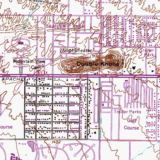 Topographic Map of Desert Sage Post Office, AZ