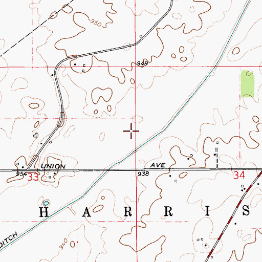 Topographic Map of South Fork Prairie, IN
