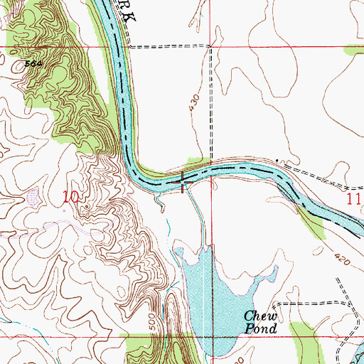 Topographic Map of Pond Creek, IN