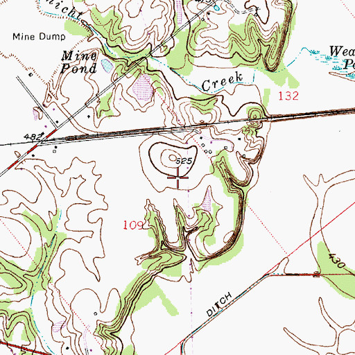 Topographic Map of Storks Ferry, IN