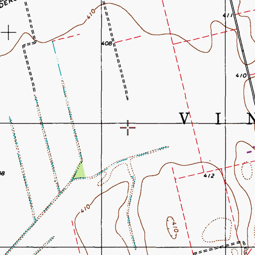 Topographic Map of Vincennes Prairie, IN