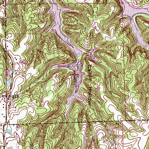 Topographic Map of Earlham Lake, IN