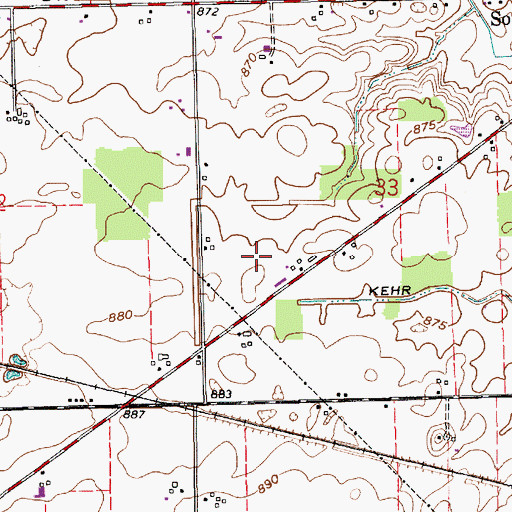 Topographic Map of WWCA-AM (Gary), IN