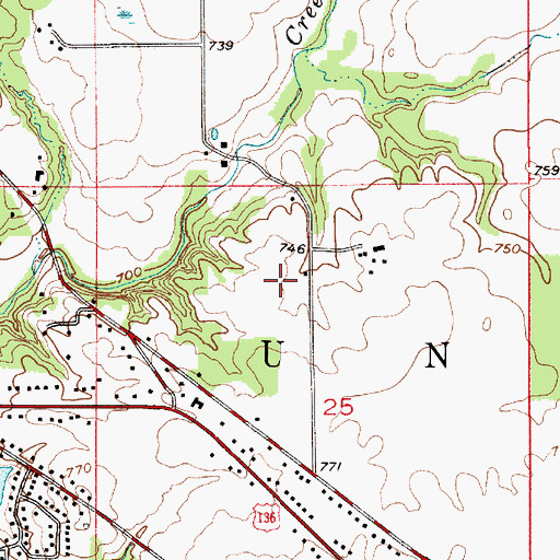 Topographic Map of WCVL-AM (Crawfordsville), IN
