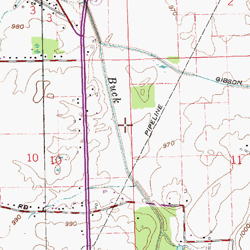 Topographic Map of WERK-AM (Muncie), IN