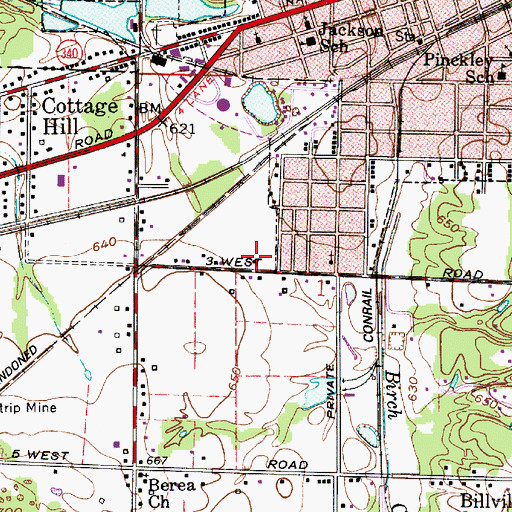 Topographic Map of WWCM-AM (Brazil), IN