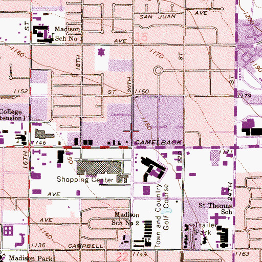 Topographic Map of Northeast Post Office, AZ