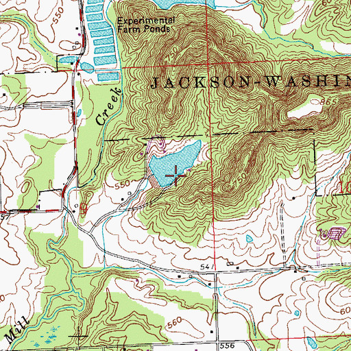 Topographic Map of Hillview Lake Dam, IN