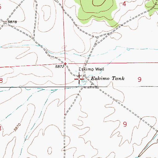Topographic Map of Eskimo Tank, AZ