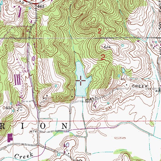 Topographic Map of Habig Lake, IN