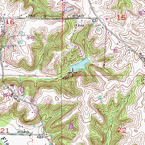 Topographic Map of Birk Lake Dam, IN