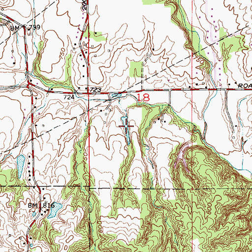 Topographic Map of Merrywood Lake, IN