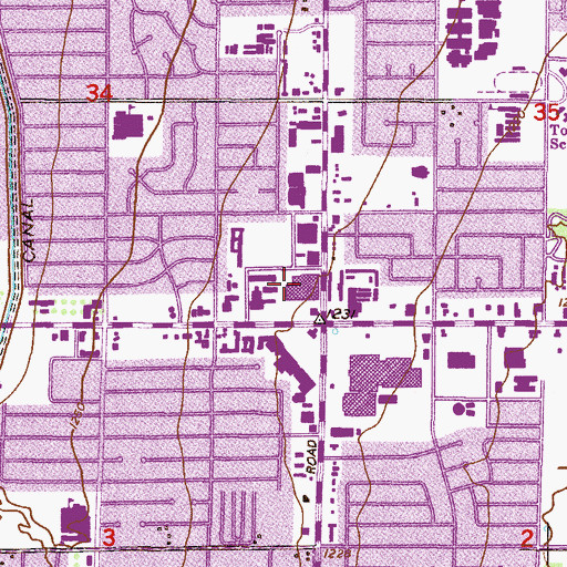 Topographic Map of Scottsdale Post Office, AZ