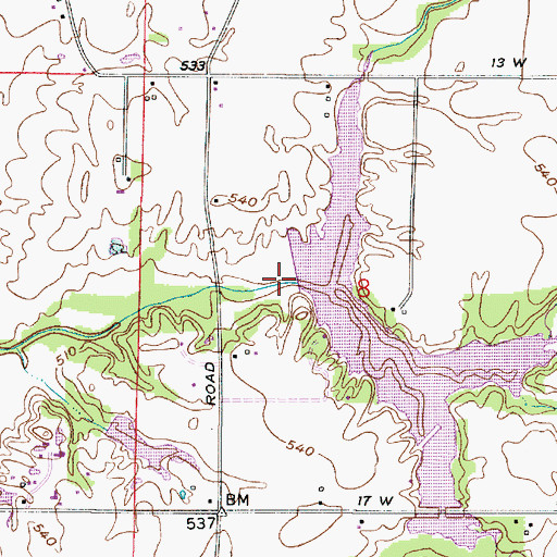 Topographic Map of Prairie Dam Number 2, IN