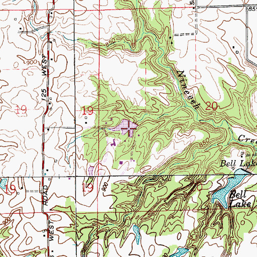 Topographic Map of FFA Youth Center Dam Number 1, IN