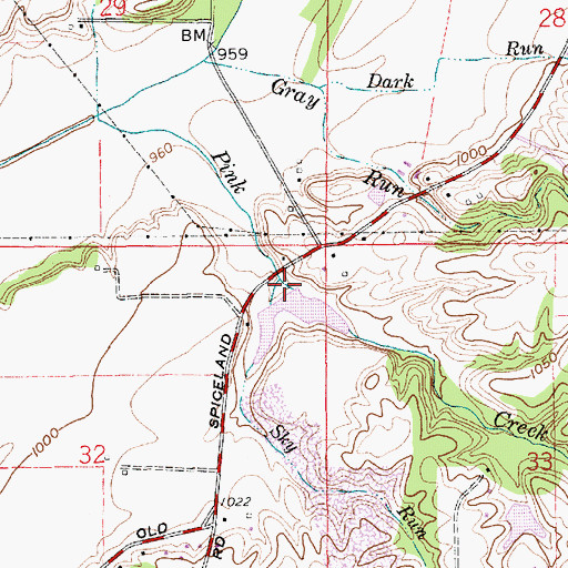 Topographic Map of Upper Big Blue Structure Number 14, IN