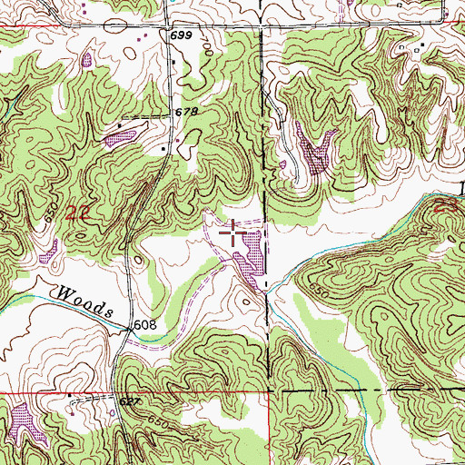Topographic Map of Stucker Fork Structure Number 5, IN