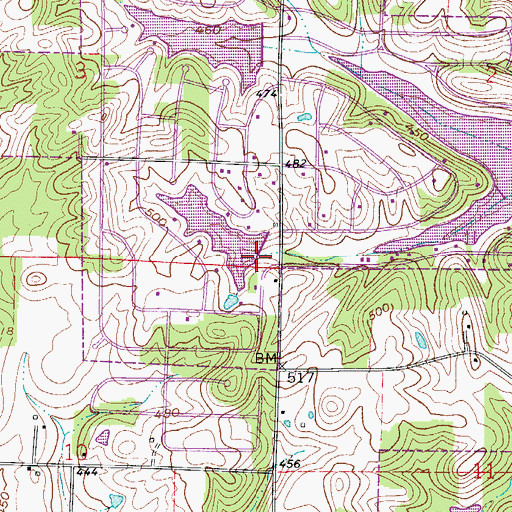 Topographic Map of Lake Holly Dam, IN