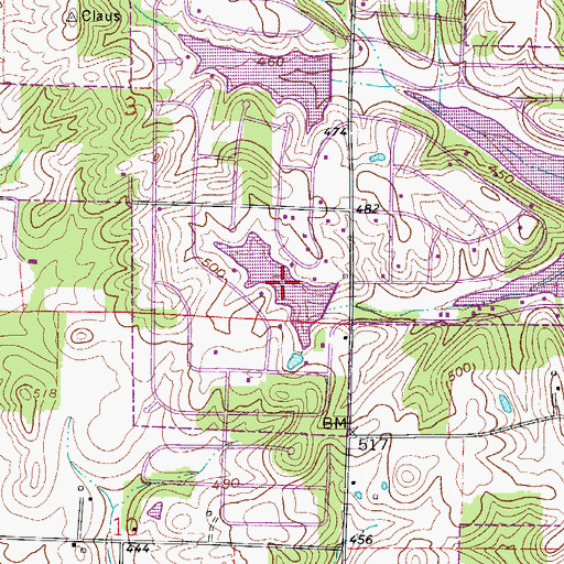 Topographic Map of Lake Holly, IN