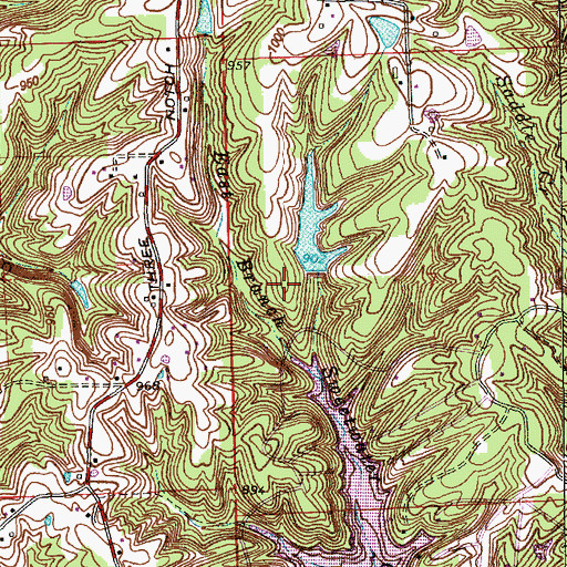 Topographic Map of Deerskin Lake Dam, IN