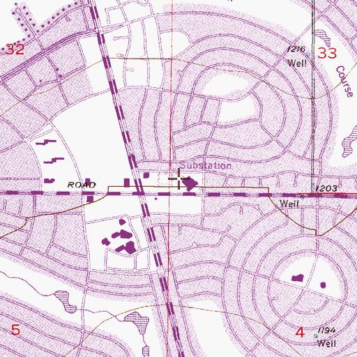 Topographic Map of Sun City Post Office, AZ