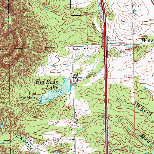 Topographic Map of Country Lake, IN
