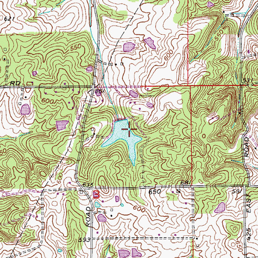 Topographic Map of Saint Anthony Conservation Club Dam, IN